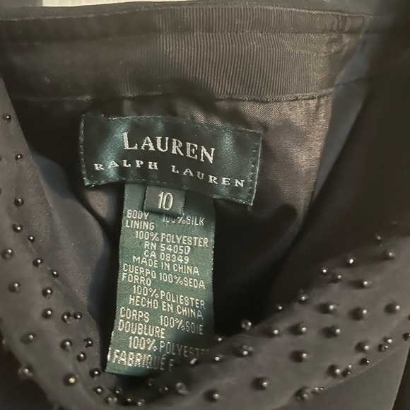 “Lauren by Ralph Lauren” full length gown with beading off the shoulder. Size 10 - Picture 3 of 3